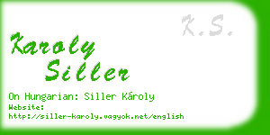 karoly siller business card