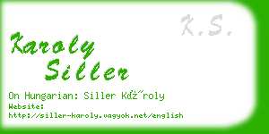 karoly siller business card